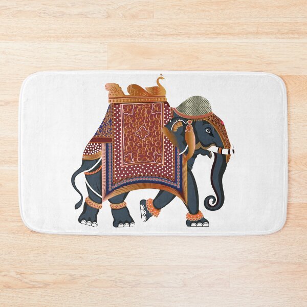 Item preview, Mughal Empire Decorative Elephant Illustration designed and sold by Pixora Art.