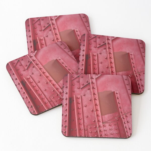 Item preview, Faded Red Painted Rivet Steelwork Details (Bascule Bridge) designed and sold by texturebank.