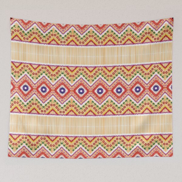 Item preview, Ikat Tribal Seamless Motif Sticker designed and sold by ppklikemandala.