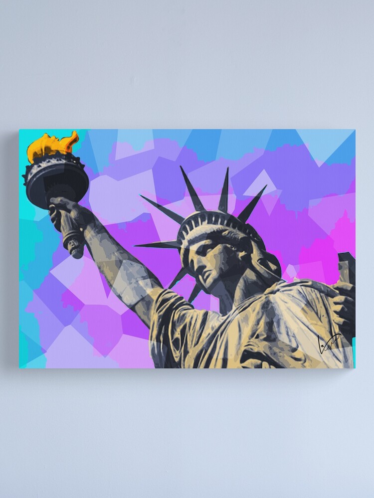 Thumbnail 2 of 3, Canvas Print, Liberty Enlightening the World designed and sold by LiscaGraphicArt.