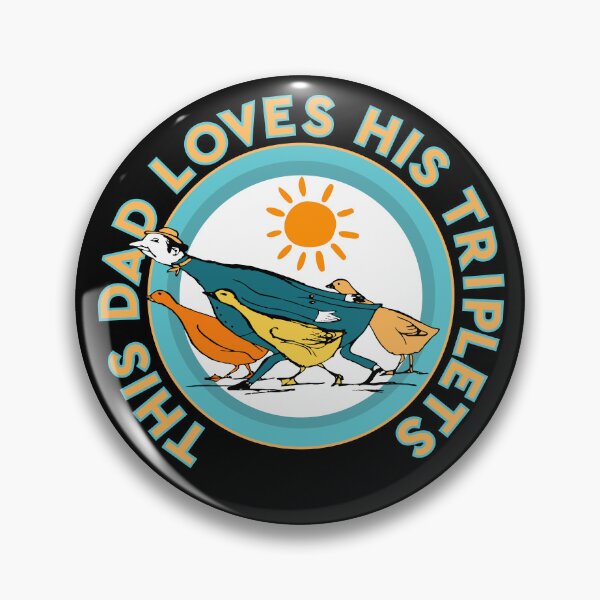 Item preview, This Dad Loves His Triplets Silly Man And Colorful Ducks Vintage Edward Lear Illustration designed and sold by Zazizu.
