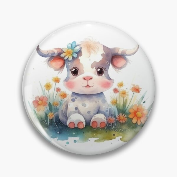 Item preview, Moo-blooms Magic: Baby Cow Floral Frolic designed and sold by NorthFoxGraphic.