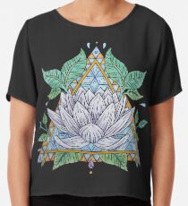 Blusa Vidriera, lotus, ilustración