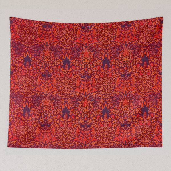 Item preview, SNAKESHEAD RED FLOWERS, AND BLUE LEAVES FLORAL  PATTERN designed and sold by BulganLumini.