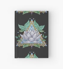 Cuaderno de tapa dura Vidriera, lotus, ilustración
