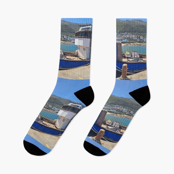 Item preview, Blue fishing boat at the deck designed and sold by Weather gifts .