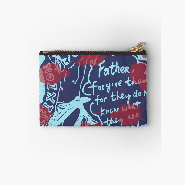 Item preview, Jesus says, father forgive them for they do not know what they are doing! turquoise version. designed and sold by LiberaCaballo.