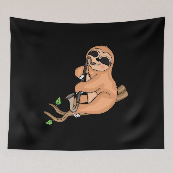 Item preview, Sloth Bass Clarinet Player Gift Kids Music Bass Clarinet designed and sold by DSWShirts.