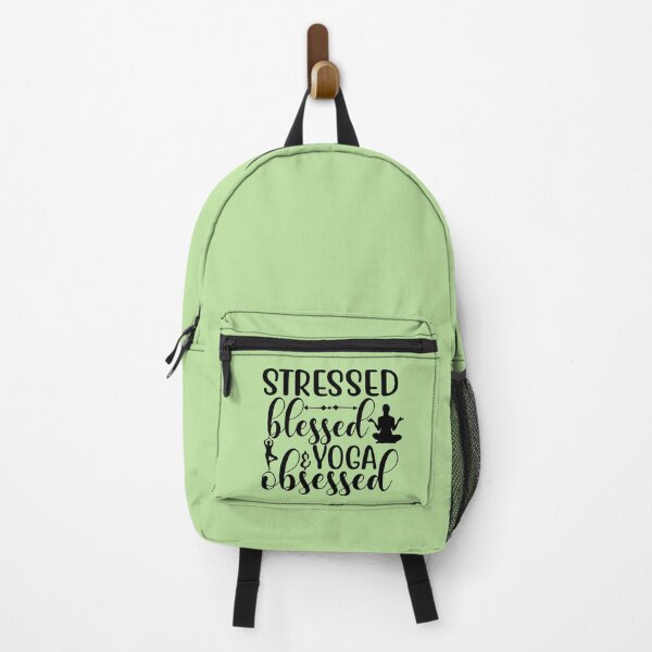 Item preview, Yoga Quote Stressed Blessed And Yoga Obsessed Motivational Saying designed and sold by SoccaTamam.