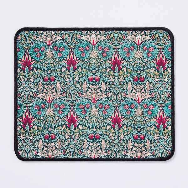 Item preview, SNAKESHEAD PINK FLOWERS, AND TEAL BLUE LEAVES FLORAL PATTERN designed and sold by BulganLumini.