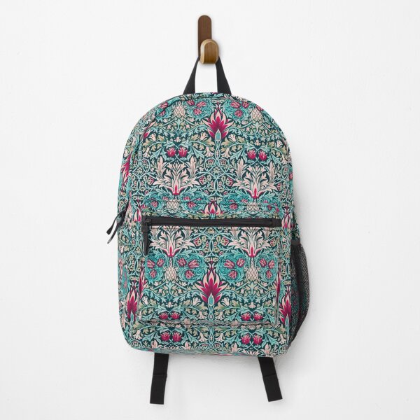 Item preview, SNAKESHEAD PINK FLOWERS, AND TEAL BLUE LEAVES FLORAL PATTERN designed and sold by BulganLumini.