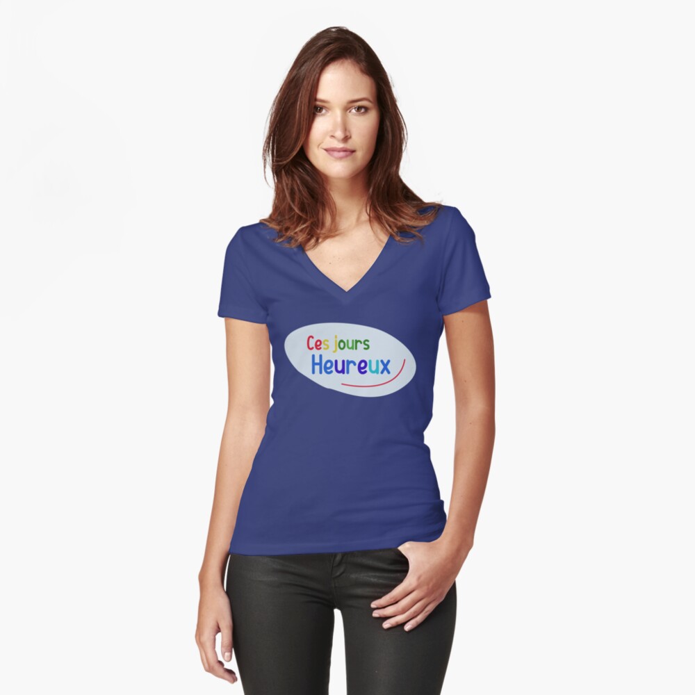Item preview, Fitted V-Neck T-Shirt designed and sold by Soronelite.