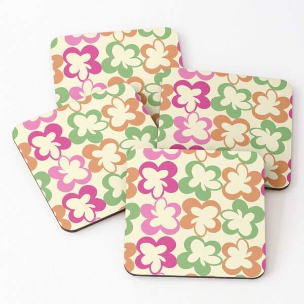 Item preview, colorful retro flowers designed and sold by cemreyigitsahin.
