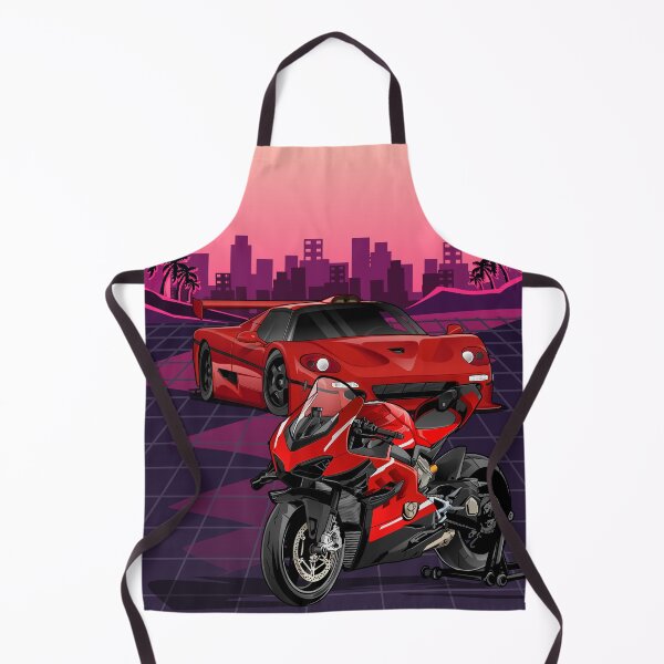 Item preview, Miami nights Bike x Car portrait designed and sold by MotorcycleLove.