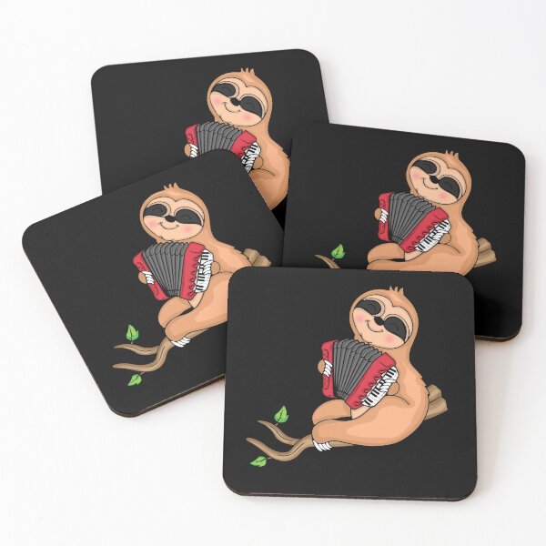 Item preview, Accordion Player Men Folk Music Sloth Accordion designed and sold by DSWShirts.