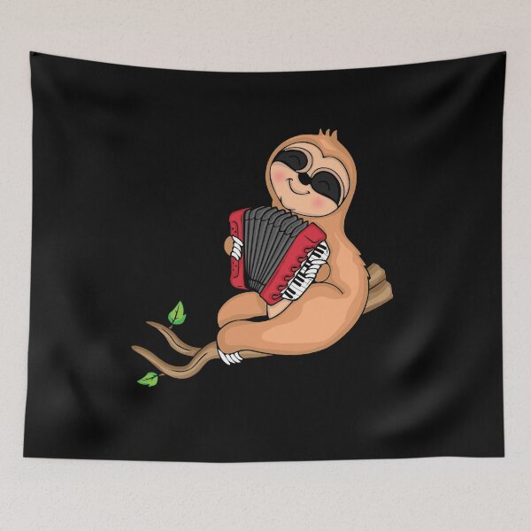 Item preview, Accordion Player Men Folk Music Sloth Accordion designed and sold by DSWShirts.