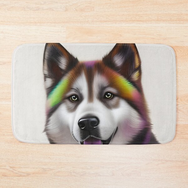 Item preview, Colourful Akita puppy, charcoal drawing, Ai Generated Art  designed and sold by ACC .