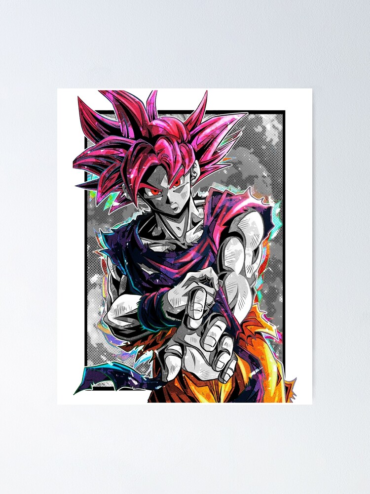 Dragon Ball Z Poster Son Goku Super Saiyan Japanese Wall Art Manga