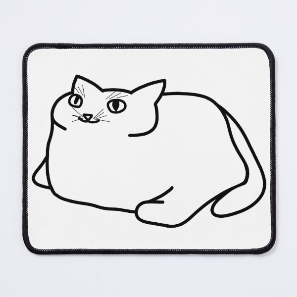 Item preview, squished cat line art designed and sold by StrangerMo.