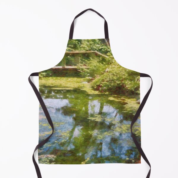Item preview, Rustic Wooden Footbridge Over A Creek Impressionist Art designed and sold by taiche.