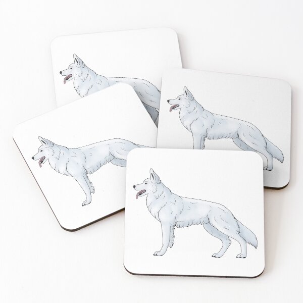 Item preview, Swiss White Shepherd Longhair stack designed and sold by Cynthiaetal.