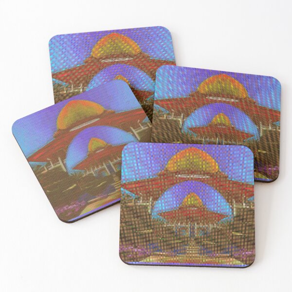 Item preview,  * SPIRITUAL ELEVATION DREAMING ADORATION BAHA'I VAULTED WORSHIP HOUSE DOTTED ART PAINTING* designed and sold by Ralek.