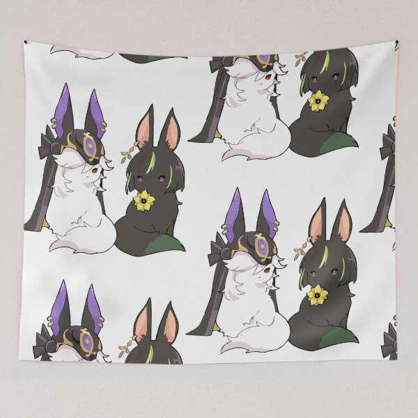 Item preview, Cyno and Tighnari . Cat. Genshin Impact designed and sold by Isilver-me.
