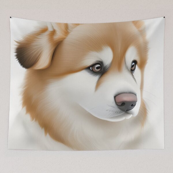 Item preview, Cute akita puppy, cartoon drawing, Ai Generated Art  designed and sold by ACC .