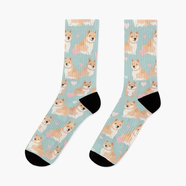 Item preview, Shiba Inu Seamless Pattern Cute Pastel dogs designed and sold by Jon-Bear.