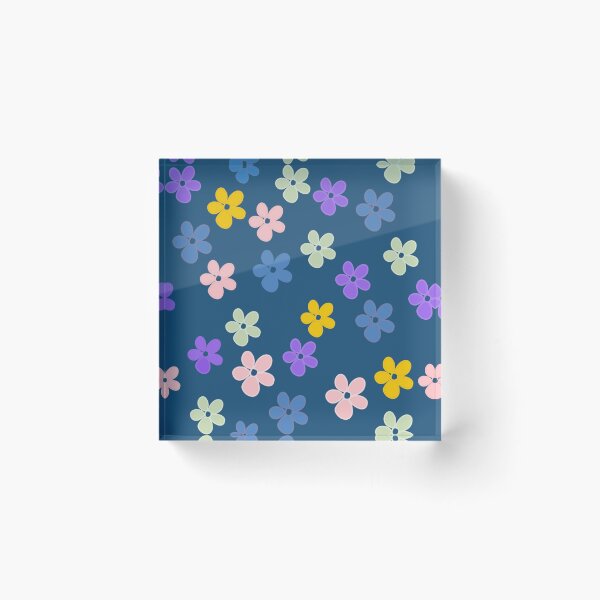 Item preview, Flower in navy blue designed and sold by paulabidiman.