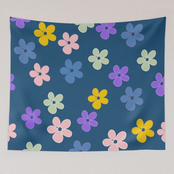 Item preview, Flower in navy blue designed and sold by paulabidiman.