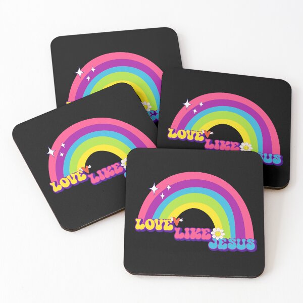 Item preview, Groovy Love Like Jesus Rainbow Christian 70's Hippie designed and sold by OliviaGbyKyro.