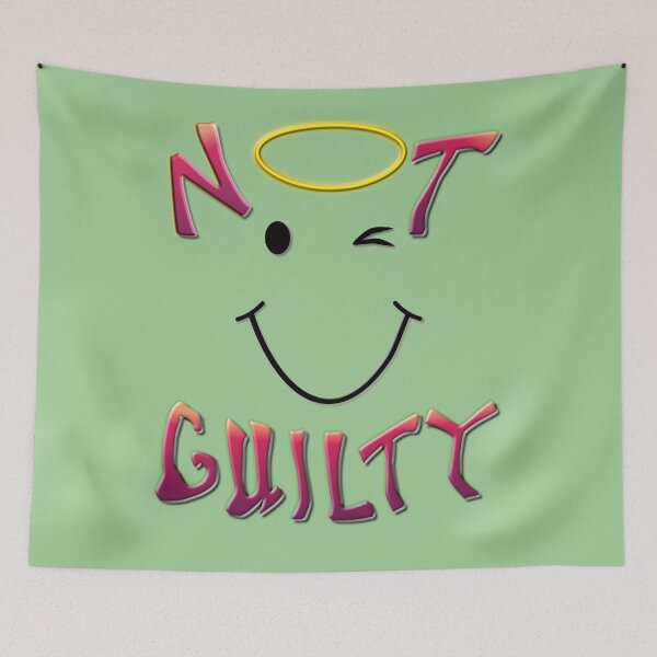 Item preview, NOT GUILTY, wink wink designed and sold by Blended Designs ⭐⭐⭐⭐⭐.