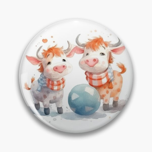 Item preview, Double Moo Delight: Twin Calves' Cuddly Charm designed and sold by NorthFoxGraphic.