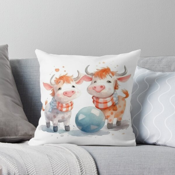 Item preview, Double Moo Delight: Twin Calves' Cuddly Charm designed and sold by NorthFoxGraphic.
