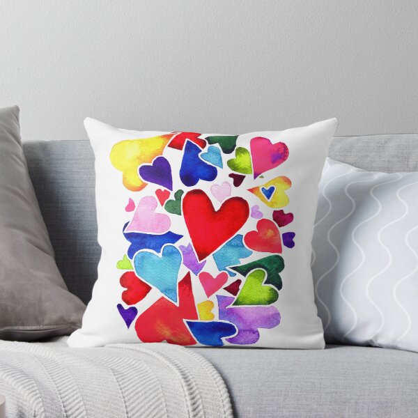 Item preview, Colorful Watercolor Hearts designed and sold by MCLegault.