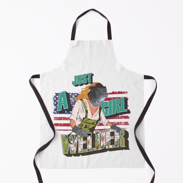 Item preview, Just a welder girl 90s retro style Usa flag welders  designed and sold by HomeCoquette.