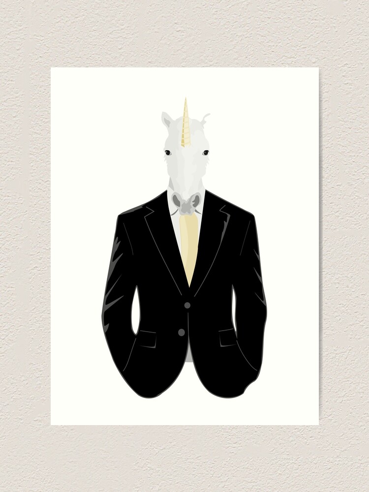 "Unicorn in Business Suit" Art Print by pda1986 Redbubble