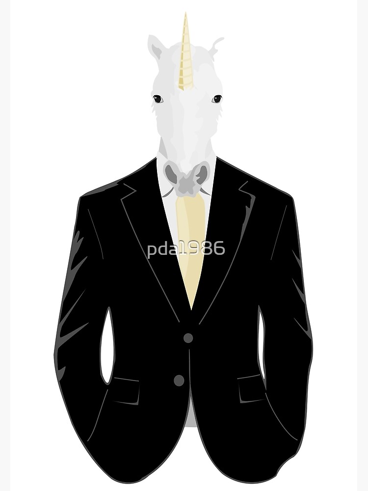"Unicorn in Business Suit" Art Print for Sale by pda1986 Redbubble