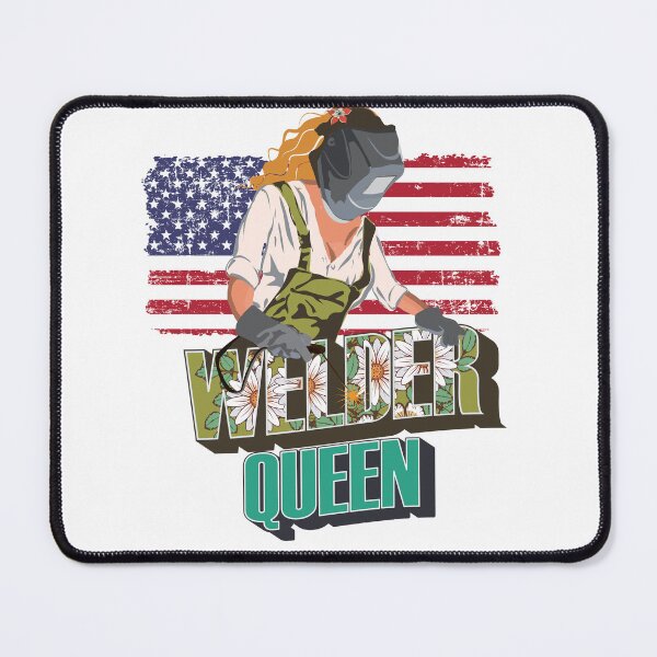 Item preview, Welder queen floral pattern 90s retro style Usa flag welders designed and sold by HomeCoquette.