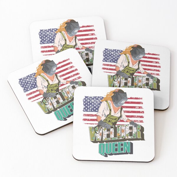 Item preview, Welder queen floral pattern 90s retro style Usa flag welders designed and sold by HomeCoquette.