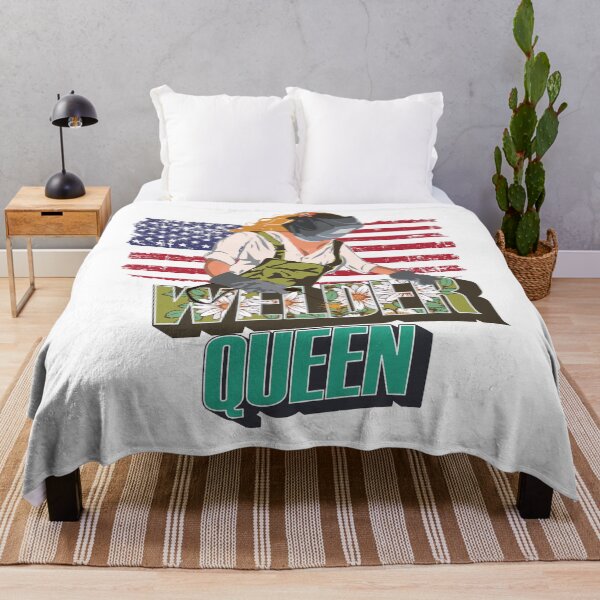 Item preview, Welder queen floral pattern 90s retro style Usa flag welders  designed and sold by HomeCoquette.