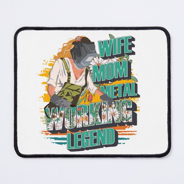 Item preview, Welding girl quote Heavy metal welding queen floral pattern 90s retro style designed and sold by HomeCoquette.
