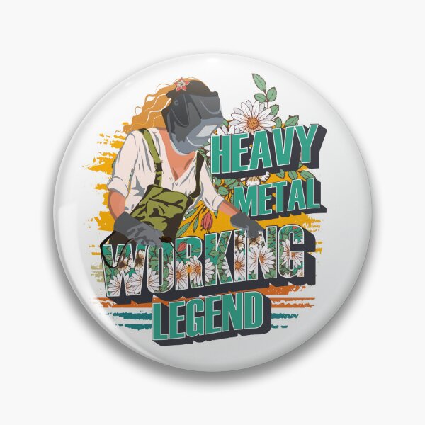 Item preview, Welding girl quote Heavy metal welder legend floral pattern 90s retro style designed and sold by HomeCoquette.