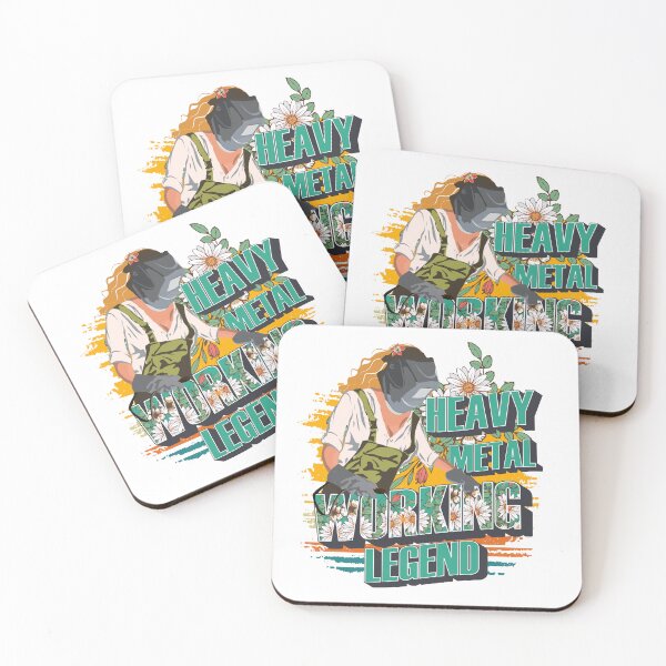 Item preview, Welding girl quote Heavy metal welder legend floral pattern 90s retro style designed and sold by HomeCoquette.