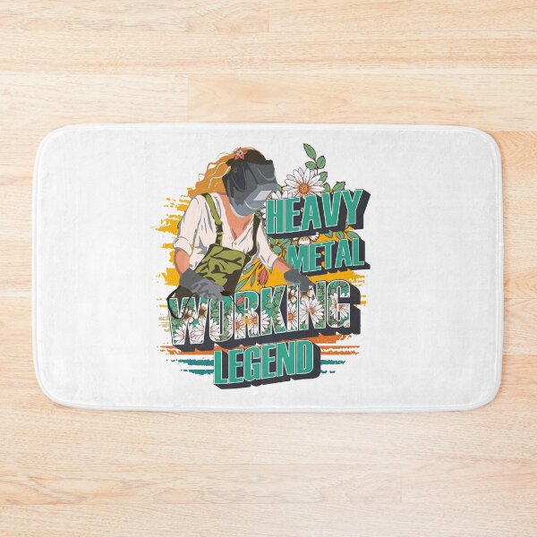 Item preview, Welding girl quote Heavy metal welder legend floral pattern 90s retro style designed and sold by HomeCoquette.
