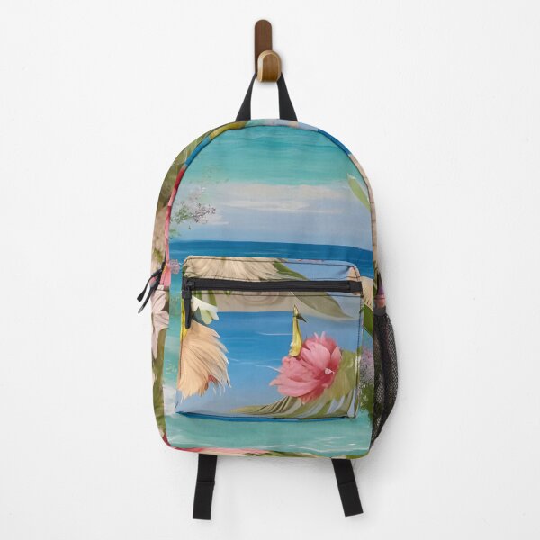 Item preview, Coast, beach - lively and cheerful pattern with rough sea and flowers. designed and sold by Rostislav Bouda.