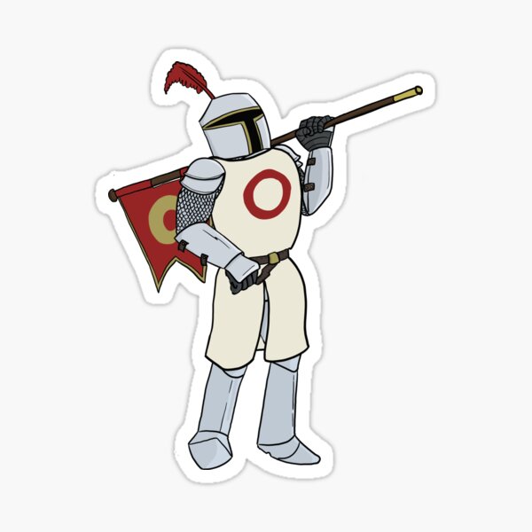 Knight in Armour Cartoon Character Sticker