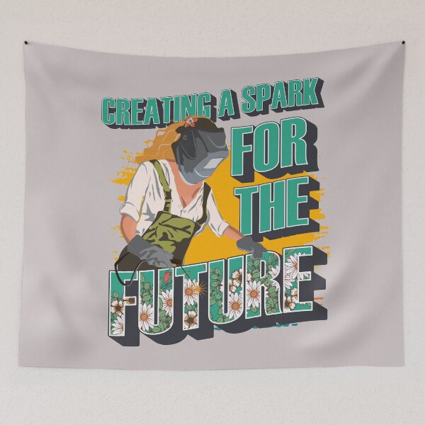 Item preview,  Welder girl funny quote woman metal worker gift Creating a spark for the future designed and sold by HomeCoquette.