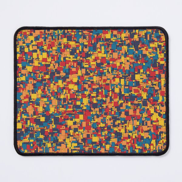 Item preview, "Harmonious Chaos" - An Abstract Print Art That Hypnotizes and Fascinates with Its Asymmetric Rectangular Figures in Vibrant Colors designed and sold by GiveMeMood.